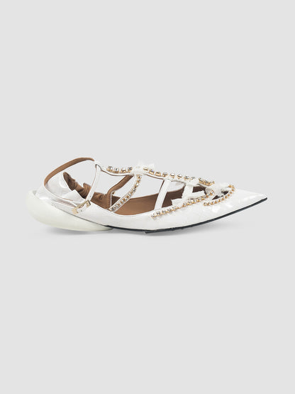 White Tootsie ballet flats