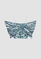 Bow Camisole Top in Baby Blue Floral