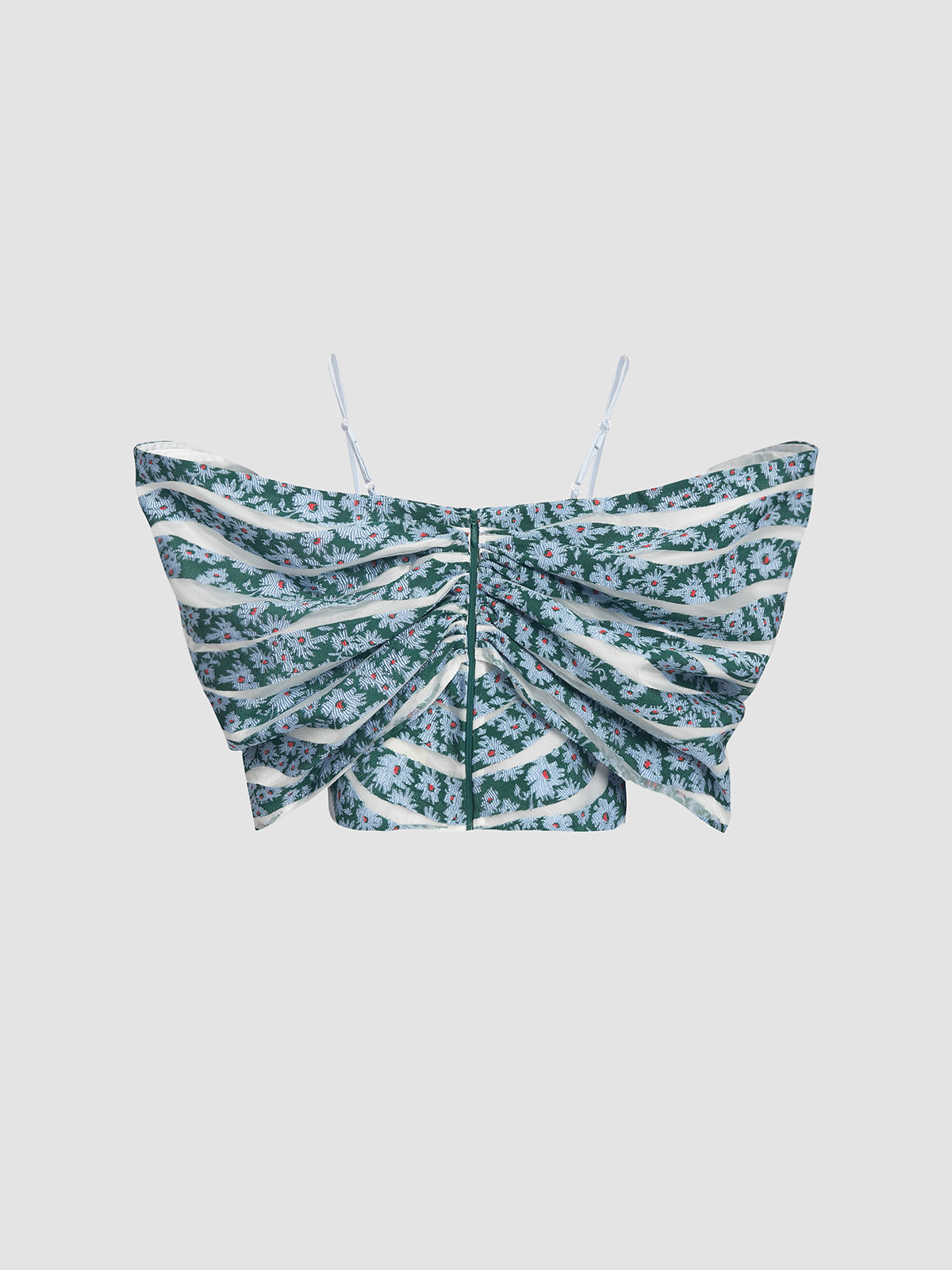 Bow Camisole Top in Baby Blue Floral