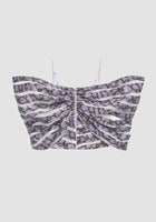 Bow Camisole Top in Purple Floral