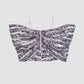 Bow Camisole Top in Purple Floral