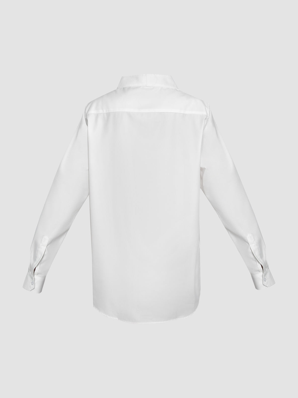 White Part 1 collarless long-sleeved shirt