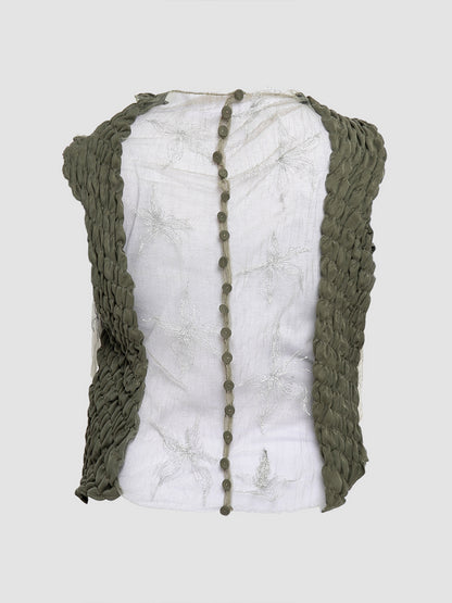 Blended Gorden Cropped Top in Sage & Moss