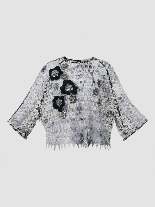 Luka Lace Abu Blouse