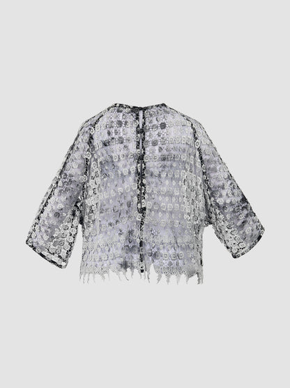 Luka Lace Abu Blouse