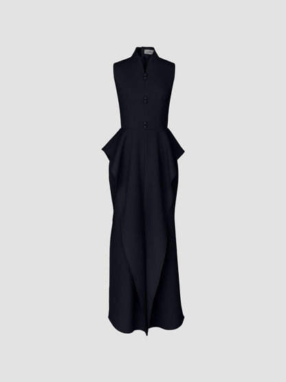 Dark blue Obon long dress