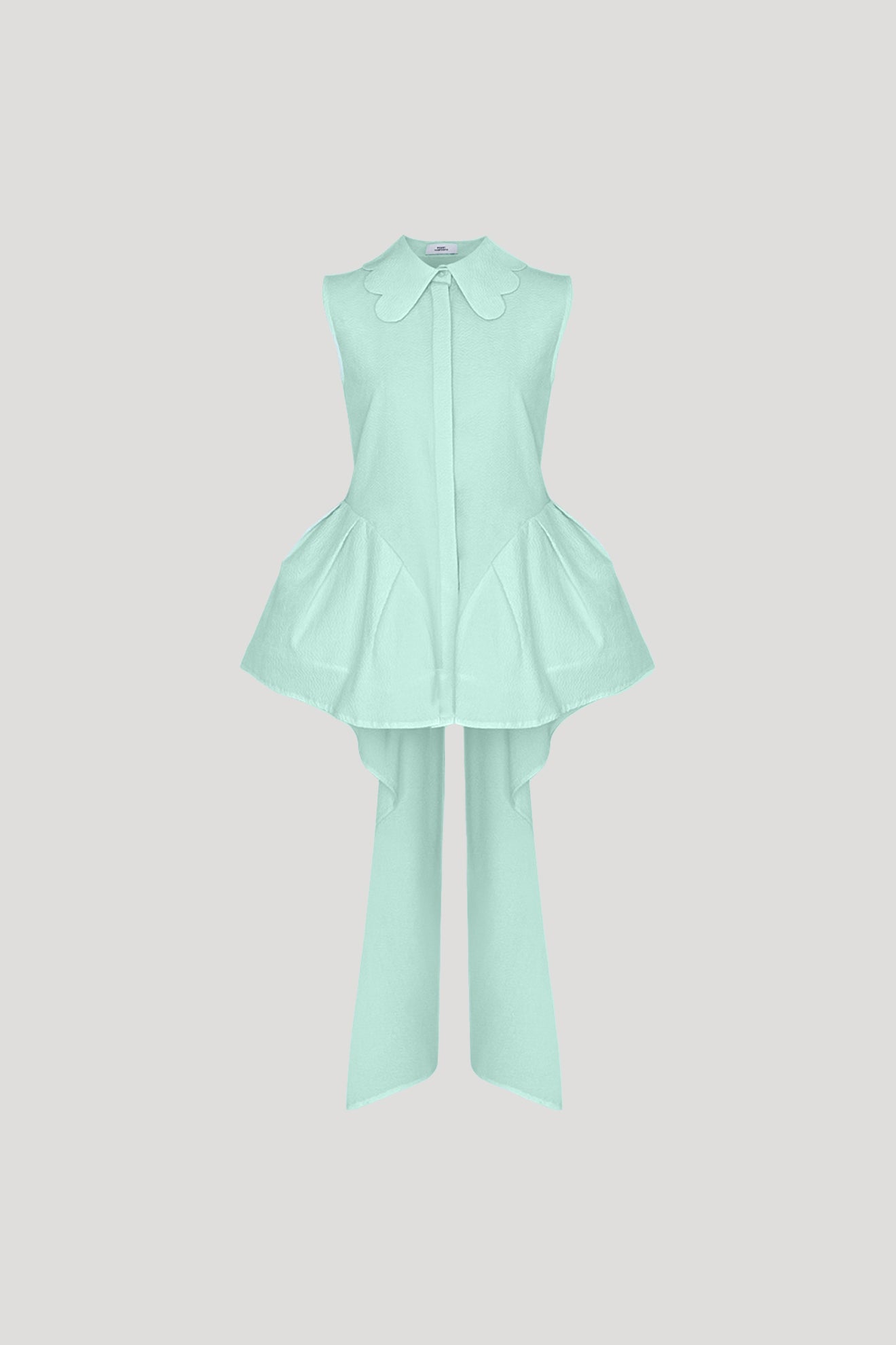 Ice blue Acte asymmetrical shirt