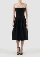 Black Banding Volume midi skirt