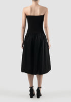 Black Banding Volume midi skirt