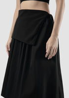 Black Banding Volume midi skirt