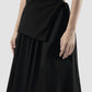 Black Banding Volume midi skirt