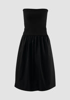 Black Banding Volume midi skirt