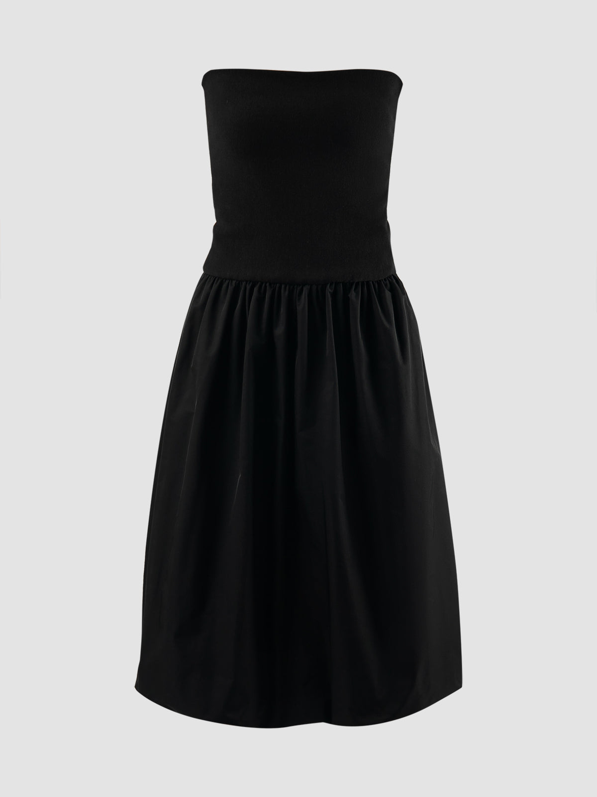 Black Banding Volume midi skirt