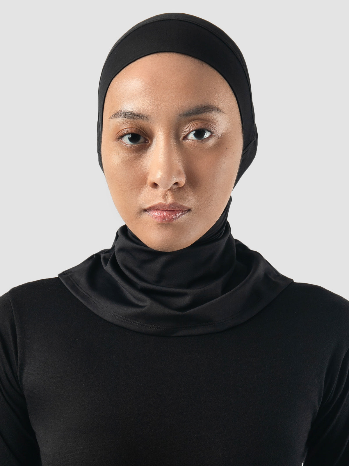 Black pull-on hijab