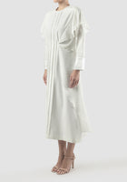 White Jinia pleated maxi dress