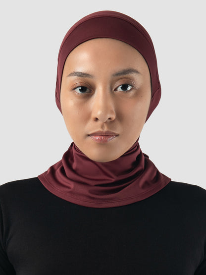 Burgundy pull-on hijab