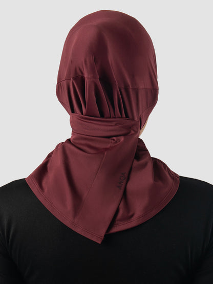 Burgundy pull-on hijab