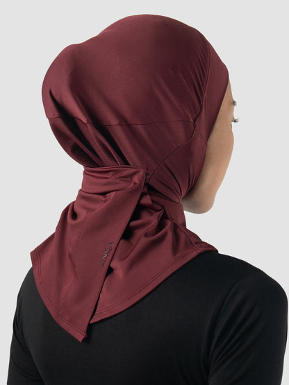 Burgundy pull-on hijab