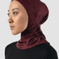 Burgundy pull-on hijab
