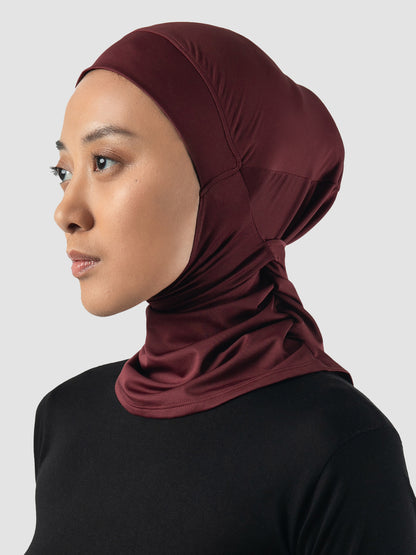 Burgundy pull-on hijab