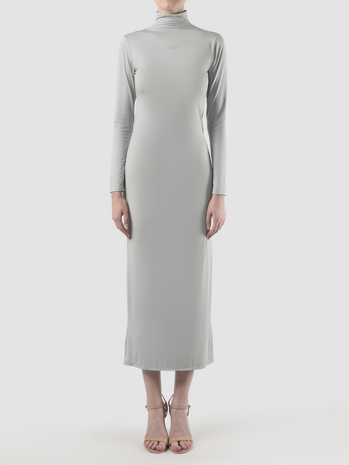 Harbor mist turtleneck long dress