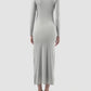 Harbor mist turtleneck long dress