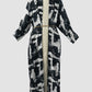 Black Dove maxi dress with abstract cloud print