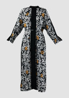 Black Dove maxi dress with abstract flower print