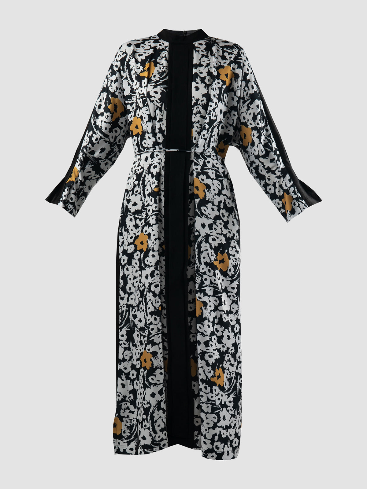 Black Dove maxi dress with abstract flower print