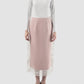 Pink Dove lace-detailed midi skirt