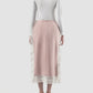 Pink Dove lace-detailed midi skirt