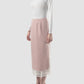 Pink Dove lace-detailed midi skirt