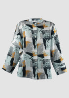 Blue Alana blouse with cloud mist print