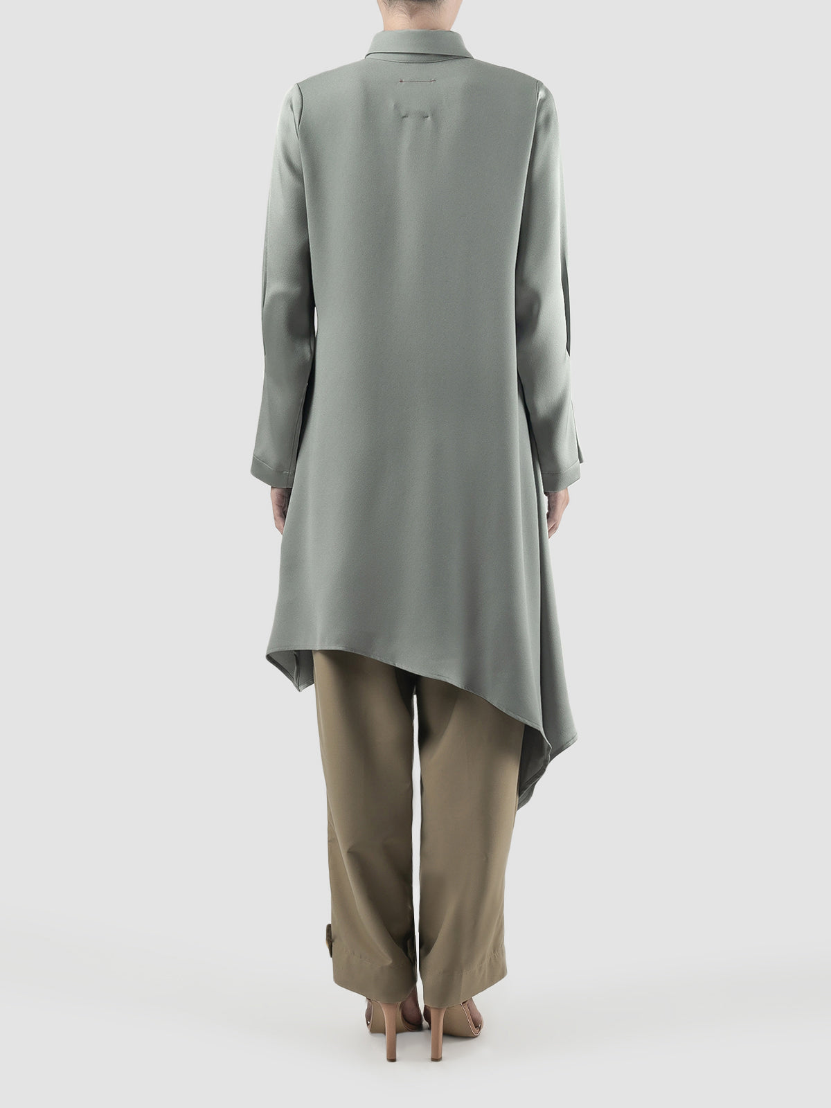 Mint Dove asymmetrical-layered tunic