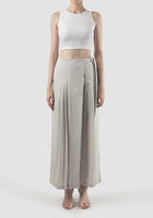 Silver Fen pleated-wrap wide-leg pants