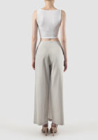 Silver Fen pleated-wrap wide-leg pants