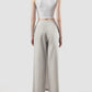 Silver Fen pleated-wrap wide-leg pants