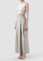 Silver Fen pleated-wrap wide-leg pants