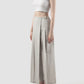 Silver Fen pleated-wrap wide-leg pants