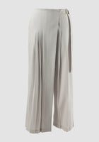 Silver Fen pleated-wrap wide-leg pants