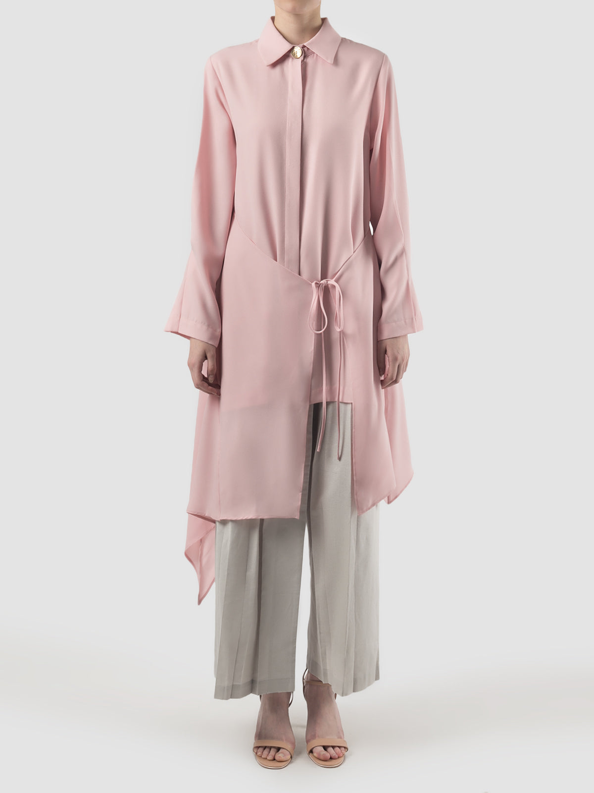 Pink Dove asymmetrical-layered tunic