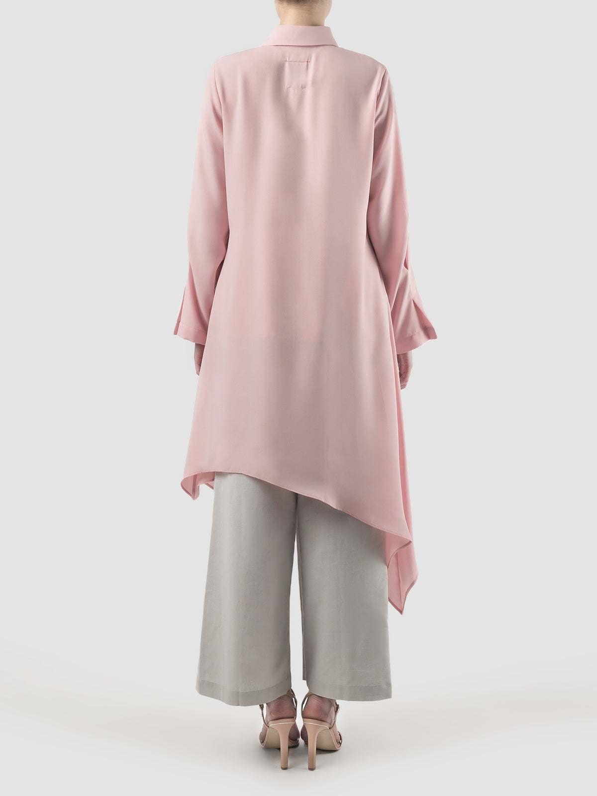 Pink Dove asymmetrical-layered tunic