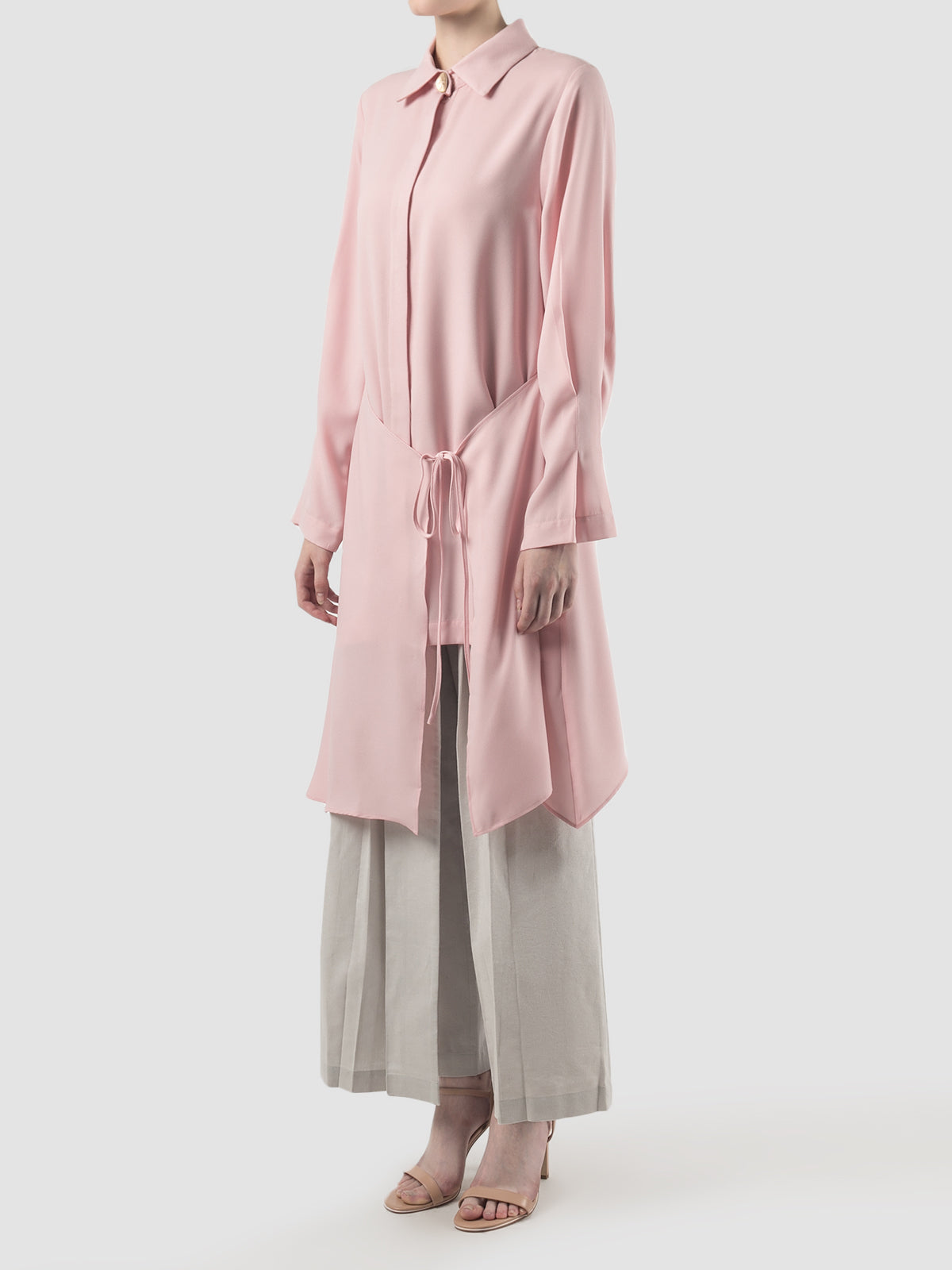 Pink Dove asymmetrical-layered tunic