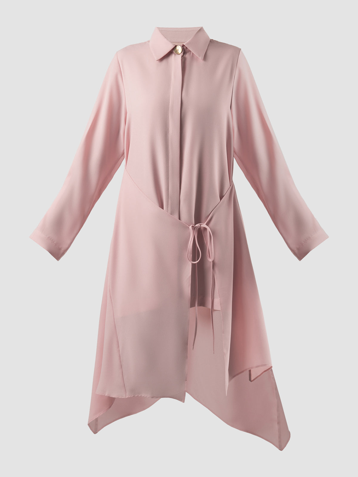 Pink Dove asymmetrical-layered tunic