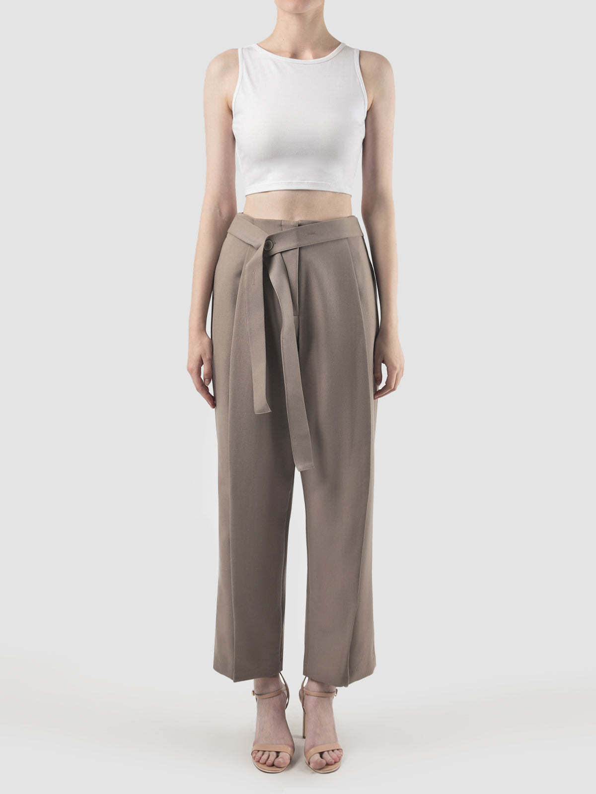 Brown Vida straight pants