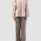 Pink Alana blouse with asymmetric long sleeves