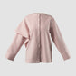 Pink Alana blouse with asymmetric long sleeves