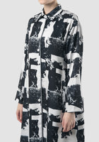 Black and white Vida Cloud shirtdress