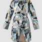 Cloud mist blue Fen outerwear with abstract prints