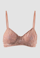 Gorden sheer pink bralette with pink-silver embroidery